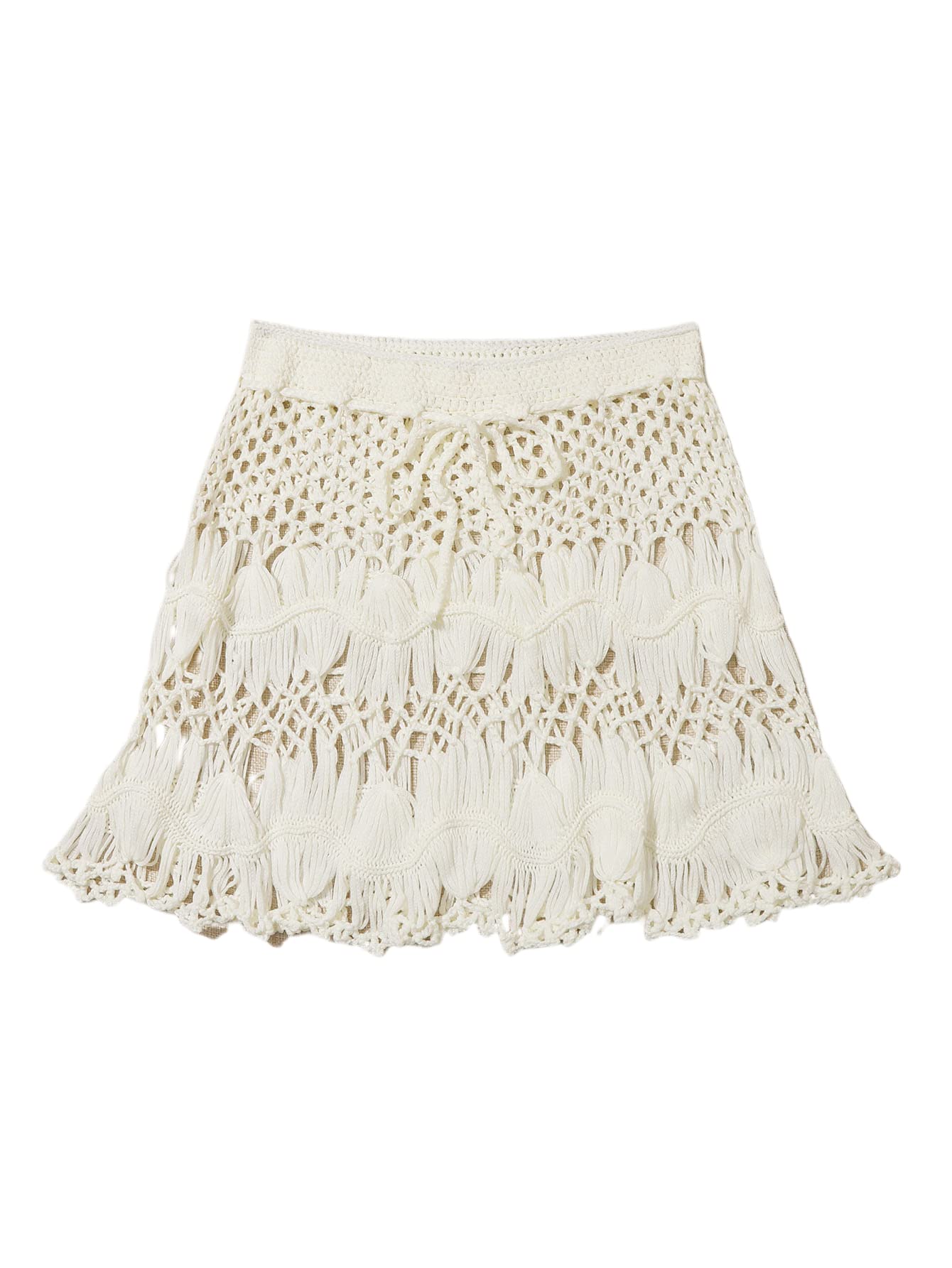 Floerns Womens Bathing Suit Tie Waist Crochet Beach Cover Up Skirt