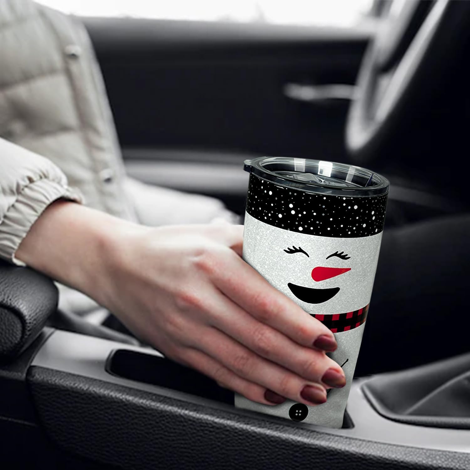 Merry Christmas Insulated Tumbler with Lids and Straws Snowman Stainless Steel Cup for New Year Holiday Xmas Christmas Funny Travel Mug Gifts 20 OZ - Image 6