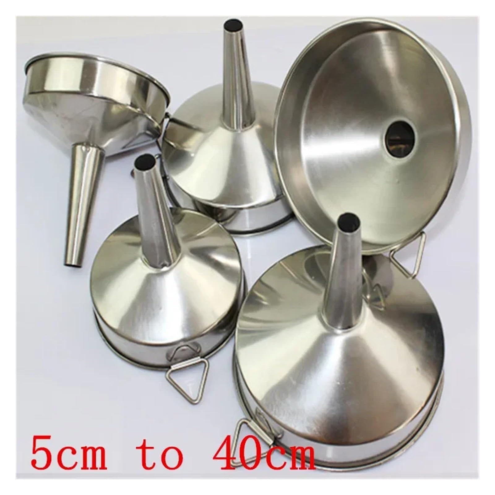 Embudo de Acero Inoxidable con Filtro Desmontable, Embudo Cocina Boca Ancha for conservas líquidos y Aceite Herramientas(21cm)