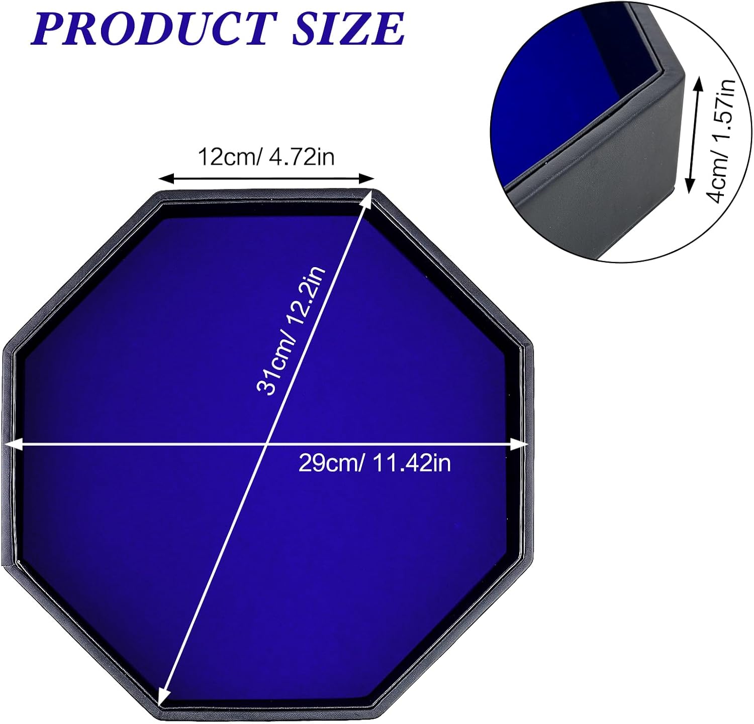 The Bundle of Dice Cup Set and Matching Tray - Black and Blue