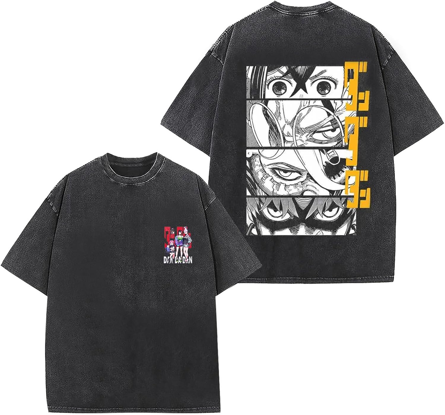 DA DA DAN T-Shirt Vintage Look - 100% Baumwolle Anime Shirt