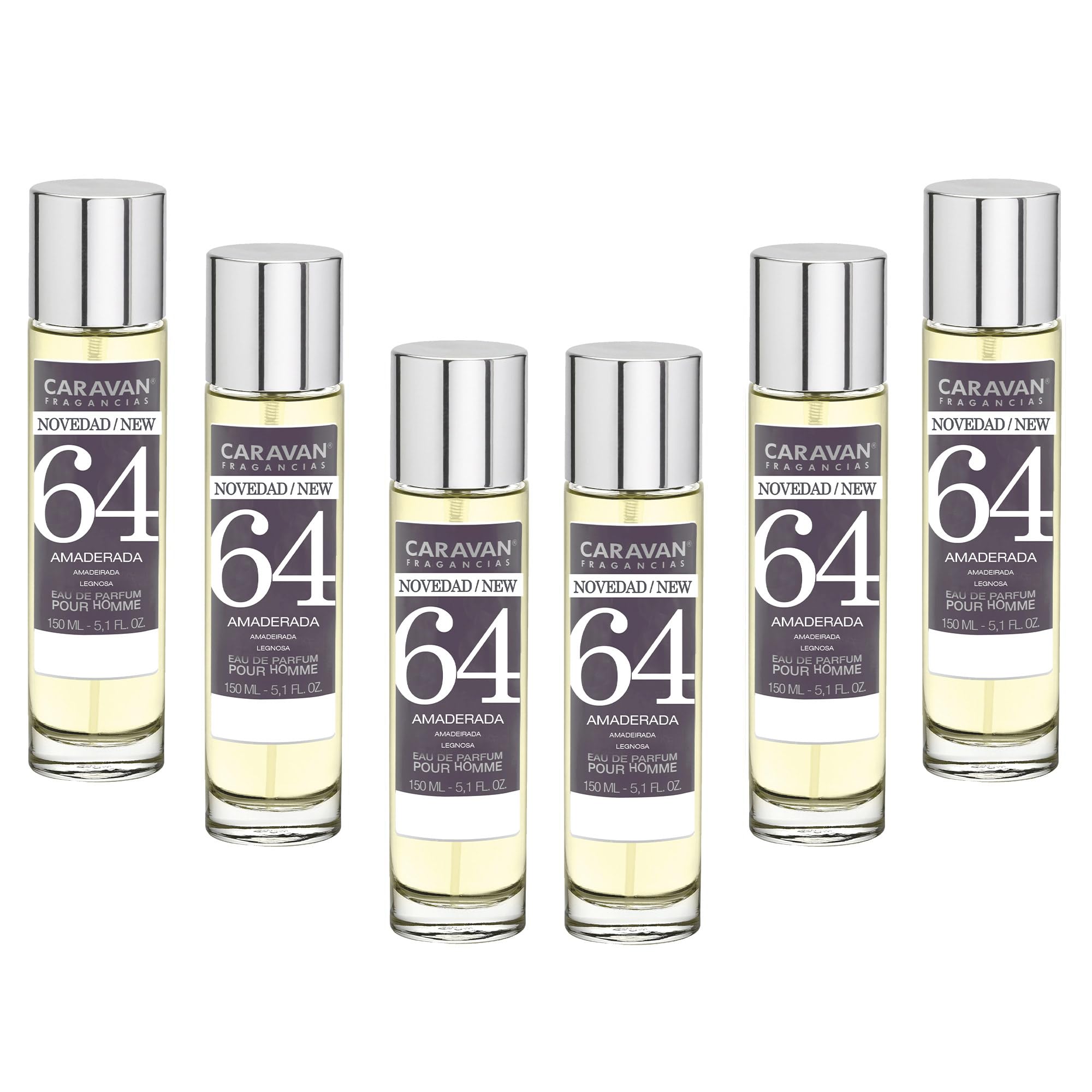 CARAVAN FRAGANCIAS Perfume de Hombre Nº 64, 150 ml, Set de 6
