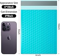 Vista 2 de packbabol Sobres de burbujas, paquete de 50 sobres de burbujas acolchados de 6 x 9 pulgadas, sobres de burbujas opacos, autoadhesivos, impermeables