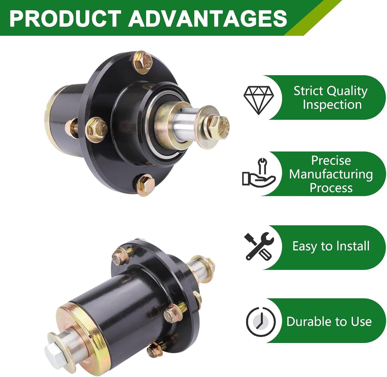 037-6015-50 Spindle Assembly - Fits Bad Boy CZT 42" 48" 50" 52" 54" 60" Deck, ZT 50" 60" Deck, ZT Elite/ZT Elite Limited 54" 60", Pup/Pup Lightning 48" 52" 60" 72" Deck, Replaces 037-6015-00(3-Pack)