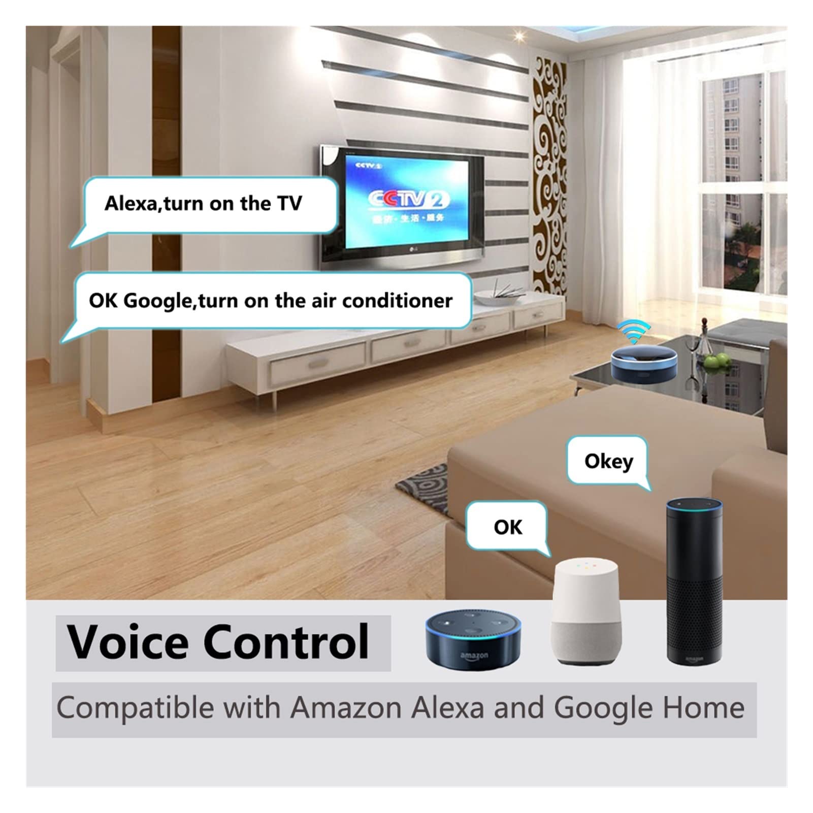 Accorto WIFI IR RF Telecomando universale a infrarossi controller for TV AC DVD Garage Door Opere