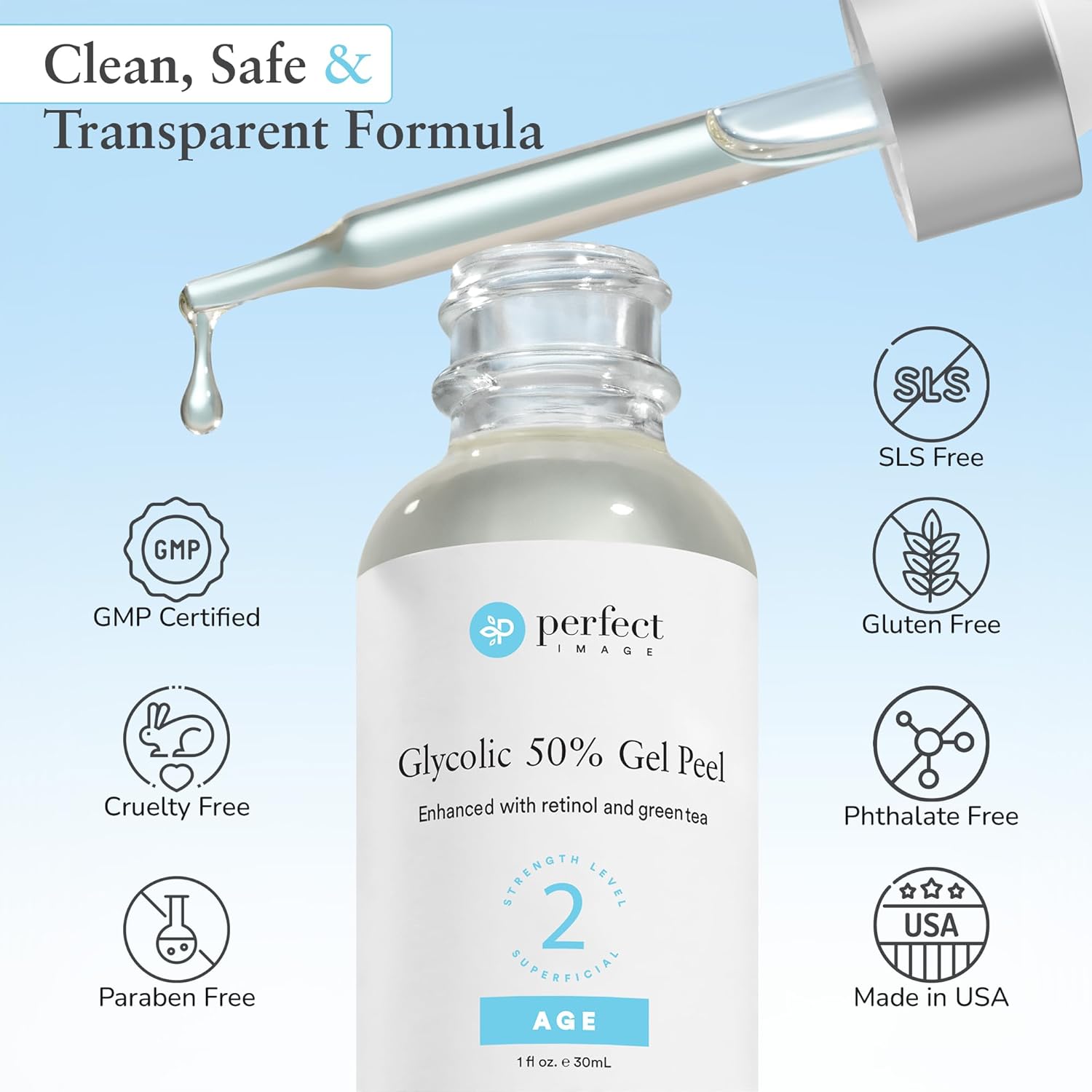 Glycolic Acid 50% Gel Peel - Enhanced with Retinol & Green Tea Extract (Professional Skin Peel)1 ounce - Image 4