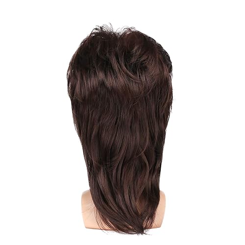 Miniatura 6 de Kaneles - Pelucas de corte estilo buki (Mullet) para hombres, para disfraces de los años 70 y 80, accesorio de fiesta de disfraces, peluca para
