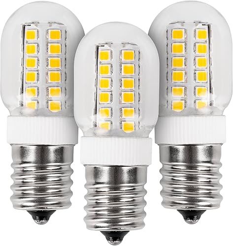 BlueStars Bombilla de Microondas de 3W Base E17 8206232A Bombilla LED Regulable, 3000K Blanco Cálido, Equivalente a 40W Incandescente, 75V-130V, 240