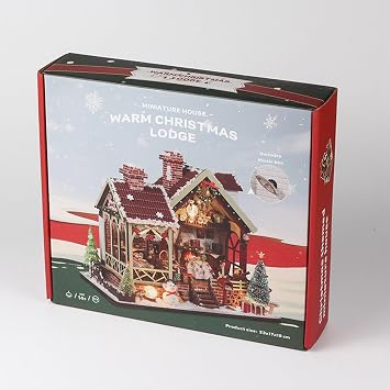 Miniature House Kit - Small House Kit, Wooden Dollhouse Miniature, Dollhouse Model Craft | Wooden 3D DIY Model Craft | Family Wooden 3D DIY Miniature House Kit Creative Book Knock Decoration Model