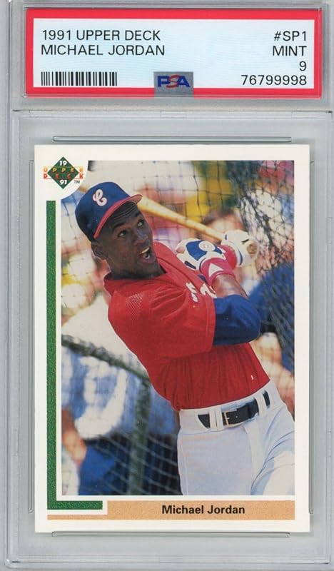 Clasificado 1991 Upper Deck UD Michael Jordan #SP1 Rookie RC Tarjeta de béisbol PSA 9 Mint