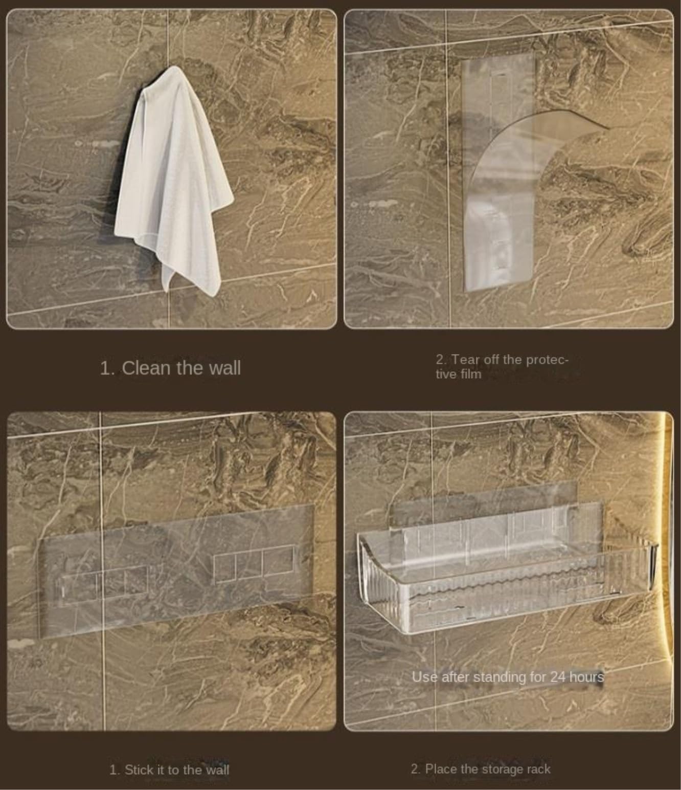 Organizer pod prysznic, Plastikowy organizer na wózki prysznicowe | Przezroczysty 23,5–35,3 x 12,7 x 7,3 cm Scenariusz użycia: Łazienka Przechowywanie w kuchni(35.3*12.7*7.3cm)