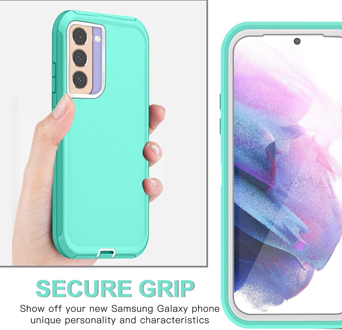 AICase Case for Samsung Galaxy S21 FE, Drop Protection Full Body Rugged Heavy Duty Case, Shockproof/Drop/Dust Proof Military Grade Protective Durable Phone Cover for Galaxy S21 FE 5G Black