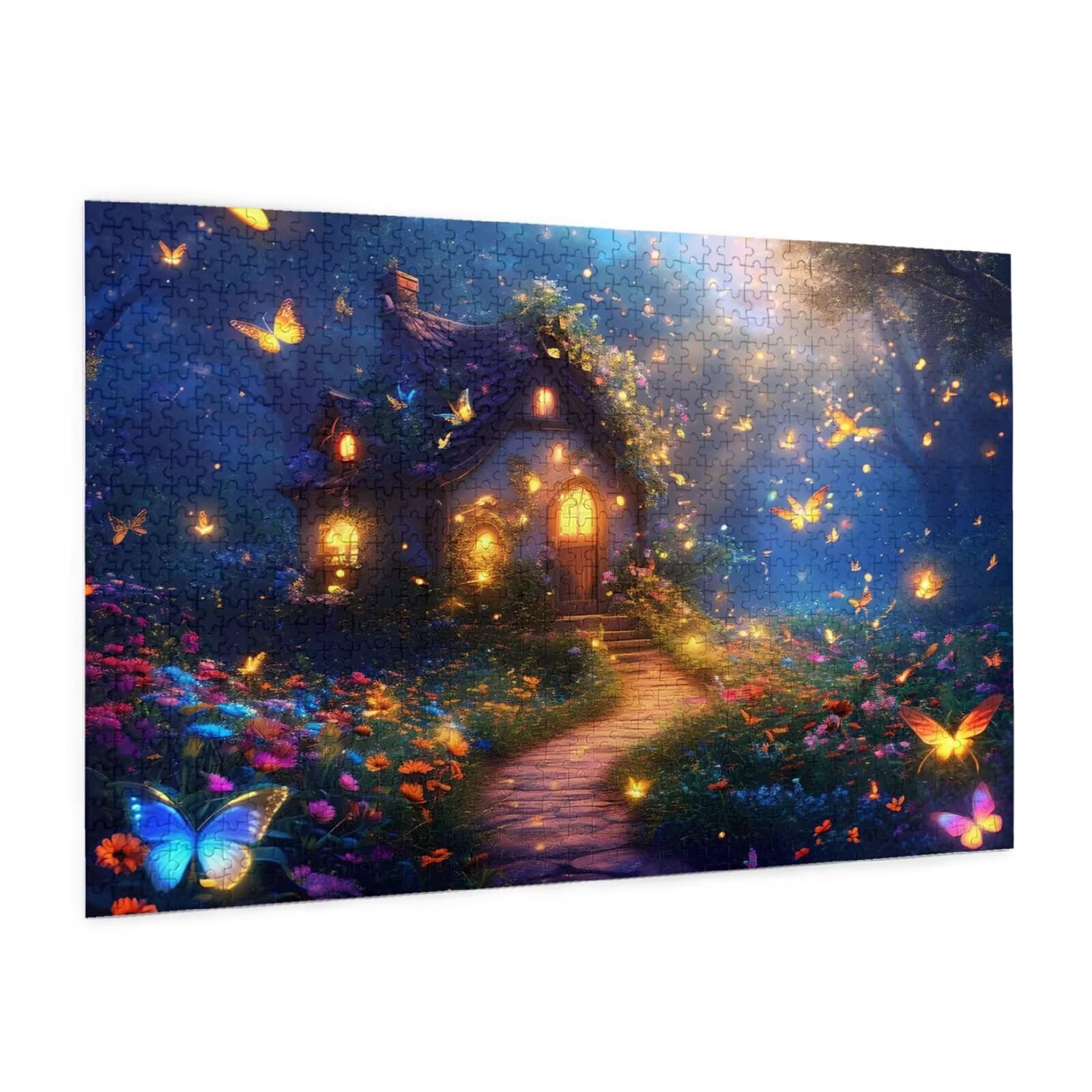 Krajobraz Puzzle 5000 sztuk motyl puzzle dla dorosłych początkujących z pudełkiem prezentowym, interaktywne puzzle DIY rodzinna wymagająca gra, stres Relief Home Wall Decor Art prezent dla mężczyzn