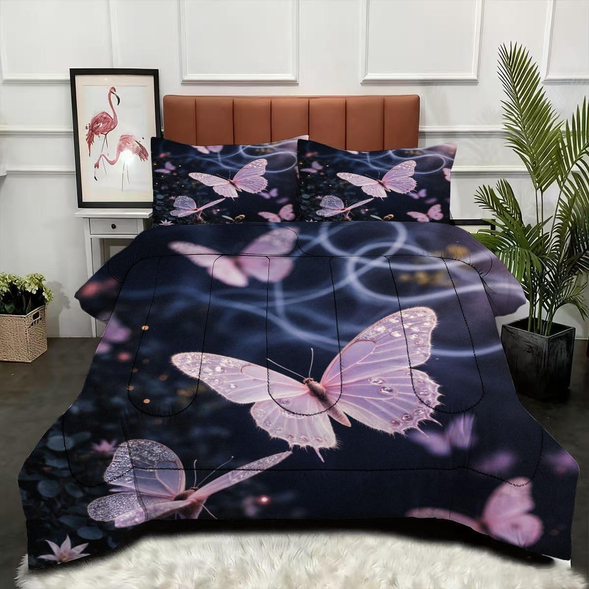 Couette tempérée douce lavable en machine 200x200 microfibre avec taies d'oreiller