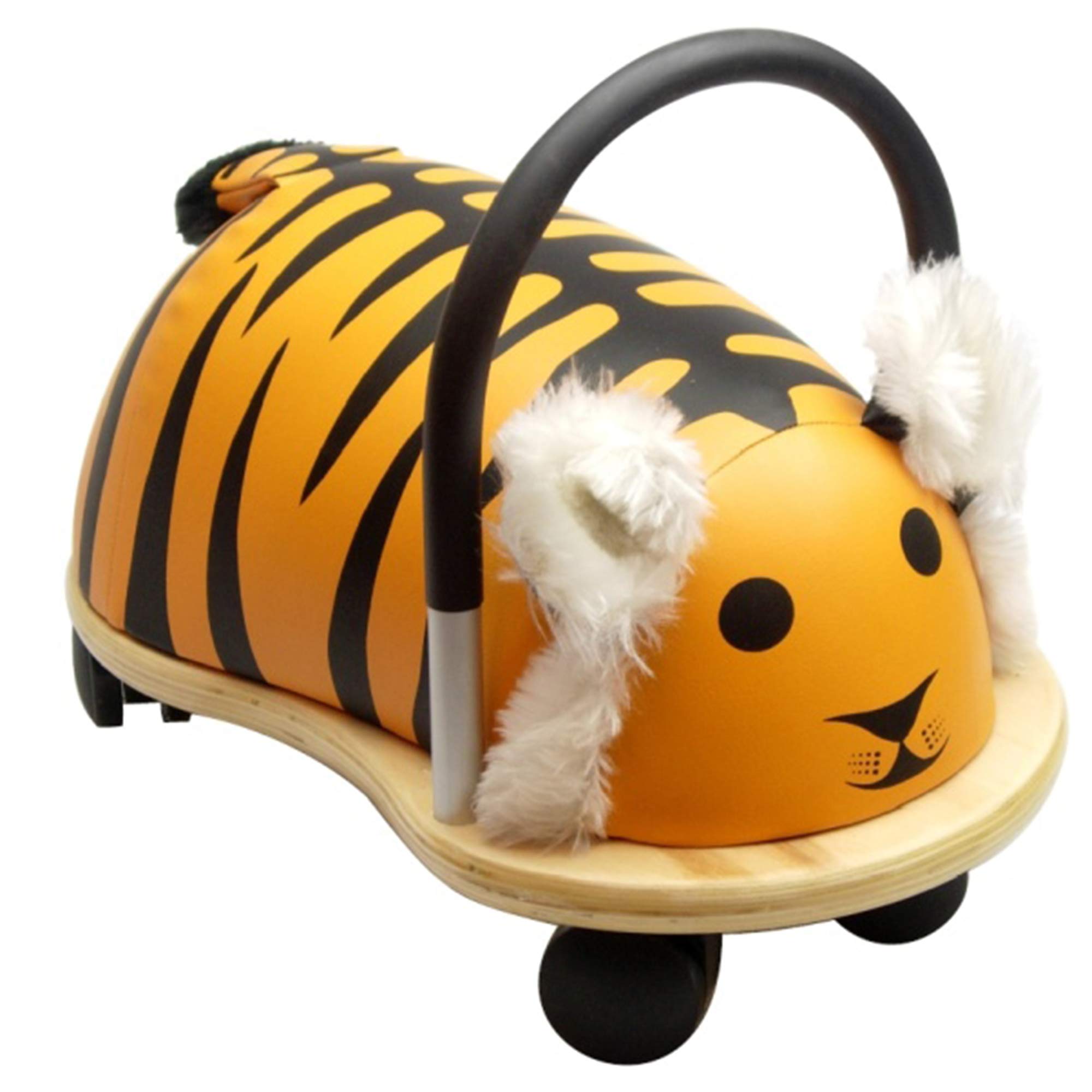WheelybugToddler Wooden Ride-On, Multi-Directional Castor Wheels, Safety Certified Developmental Toy for Outdoor/Indoor Fun, Small (1-3 Years), Tiger