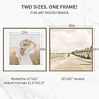 Vista 195 de Fun Memories Portarretratos de metal de 16 x 20 pulgadas con paspartú de 11 x 14 pulgadas, acabado de aluminio cepillado, parte delantera de vidrio