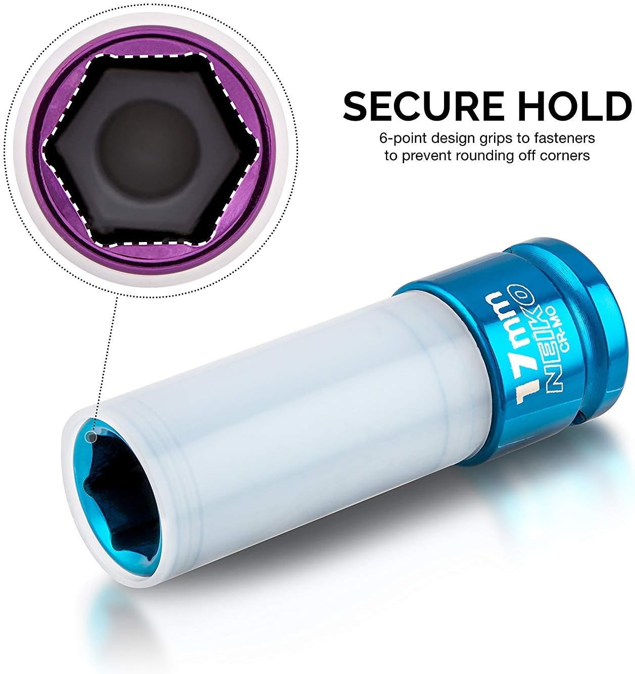 Gеt Pорulаr оƒƒеr Neiko 02453A 1/2 Drive Torque Limiting Extension Bar & Deep Impact Socket Set, 8 Piece | SAE and Metric Sizes, 80 to 110 Ft-Lbs (110 - 150 Nm), Clear