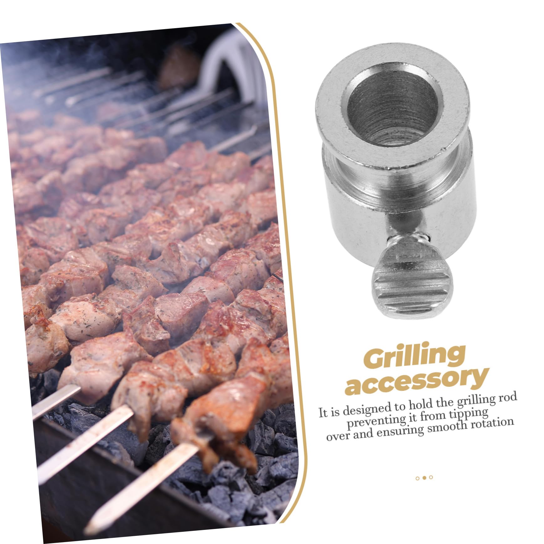 IWOWHERO 4pcs Grilling Rod Trussing Accessory Limited Sleeve Bolt for Rotisserie