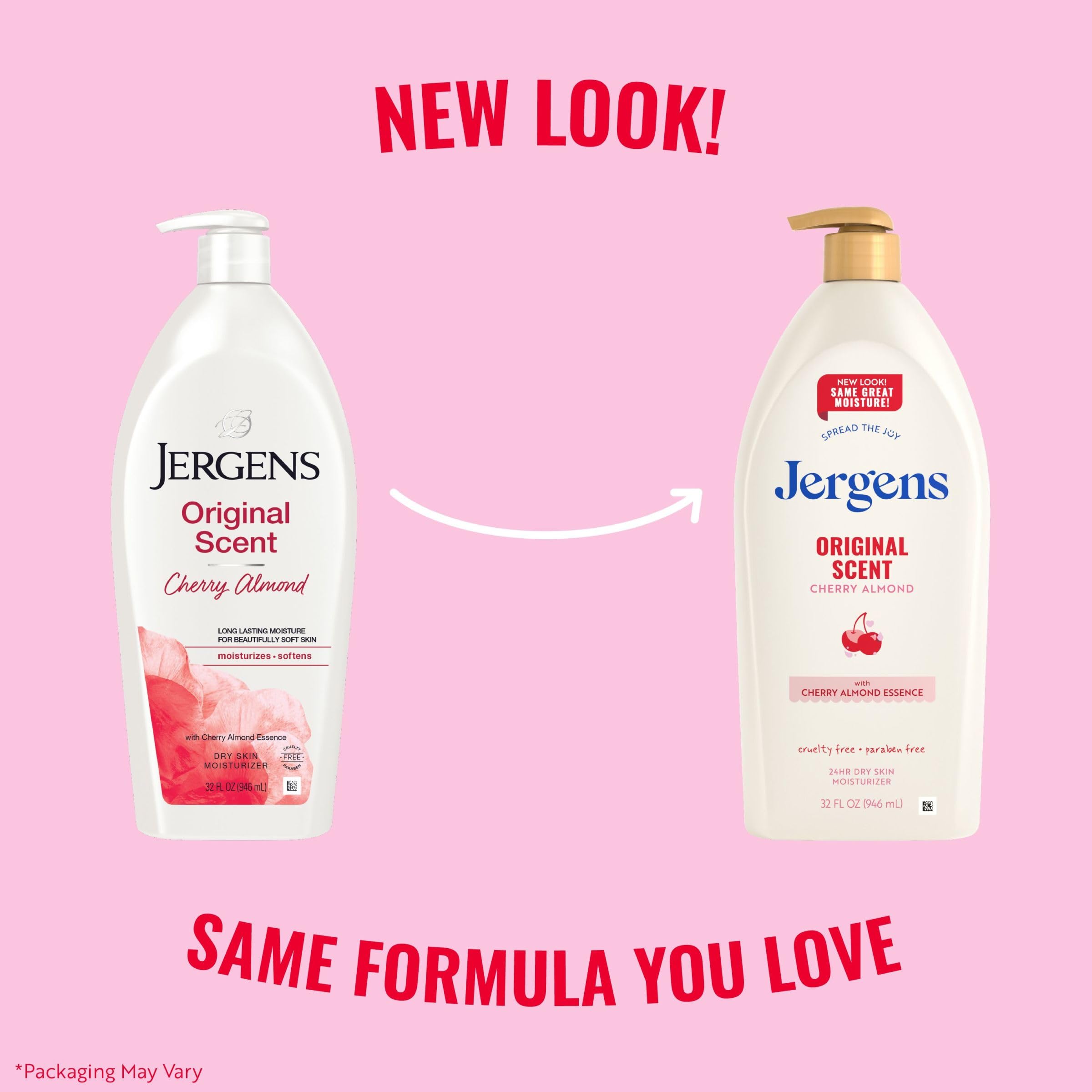 Jergens Cherry Almond Lotion - Dry Skin Relief -2