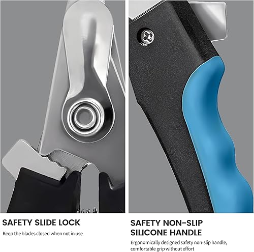 Miniatura 3 de Cortauñas para perros y gatos, cortaúñas para mascotas y recortadora con protector de seguridad para evitar cortes excesivos, cuchillas afiladas con