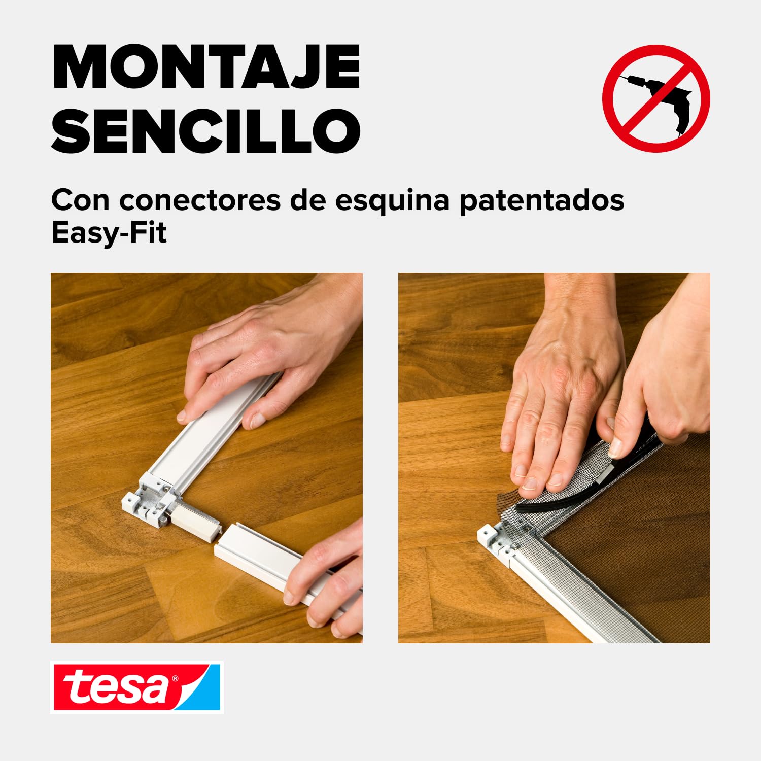 tesa INSECT STOP Mosquitera con marco de aluminio, ventanas