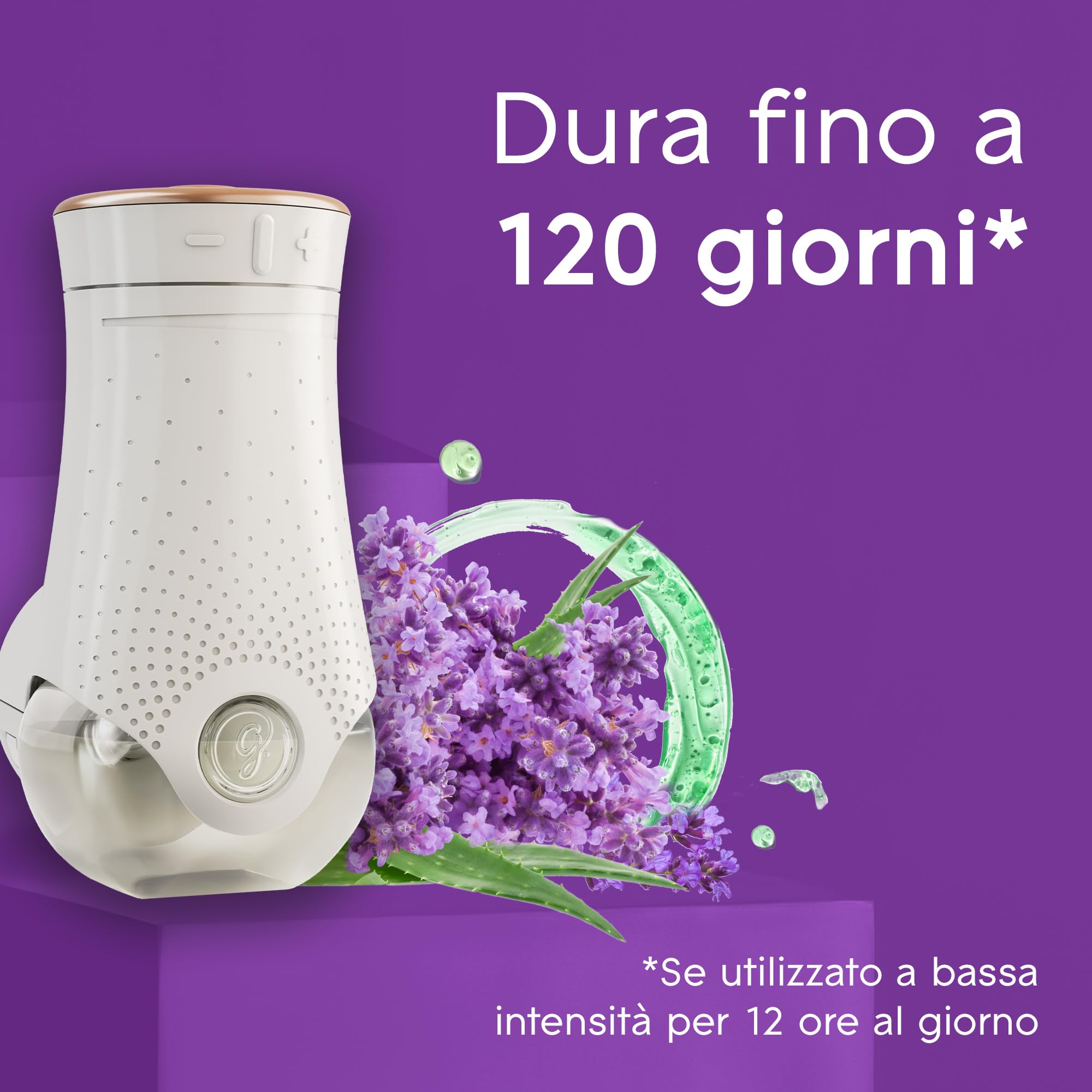 Glade liquido elettrico Profumatore per Ambienti con Olii Essenziali, Fragranza Lavanda & Aloe Vera, 3 Ricariche