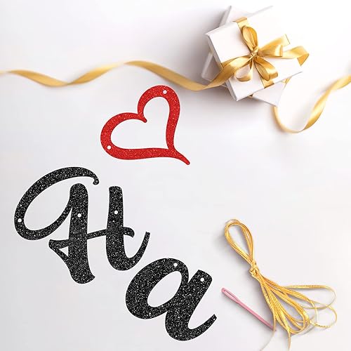 Miniatura 3 de Cartel de feliz aniversario, decoración de fiesta de aniversario/cumpleaños, suministros de fiesta de aniversario de boda, suministros de fiesta de