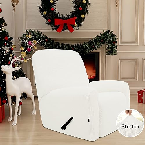 Miniatura 432 de Funda elástica para sofá reclinable de fácil colocación, Tela mezcla de poliéster Algodón, Arena