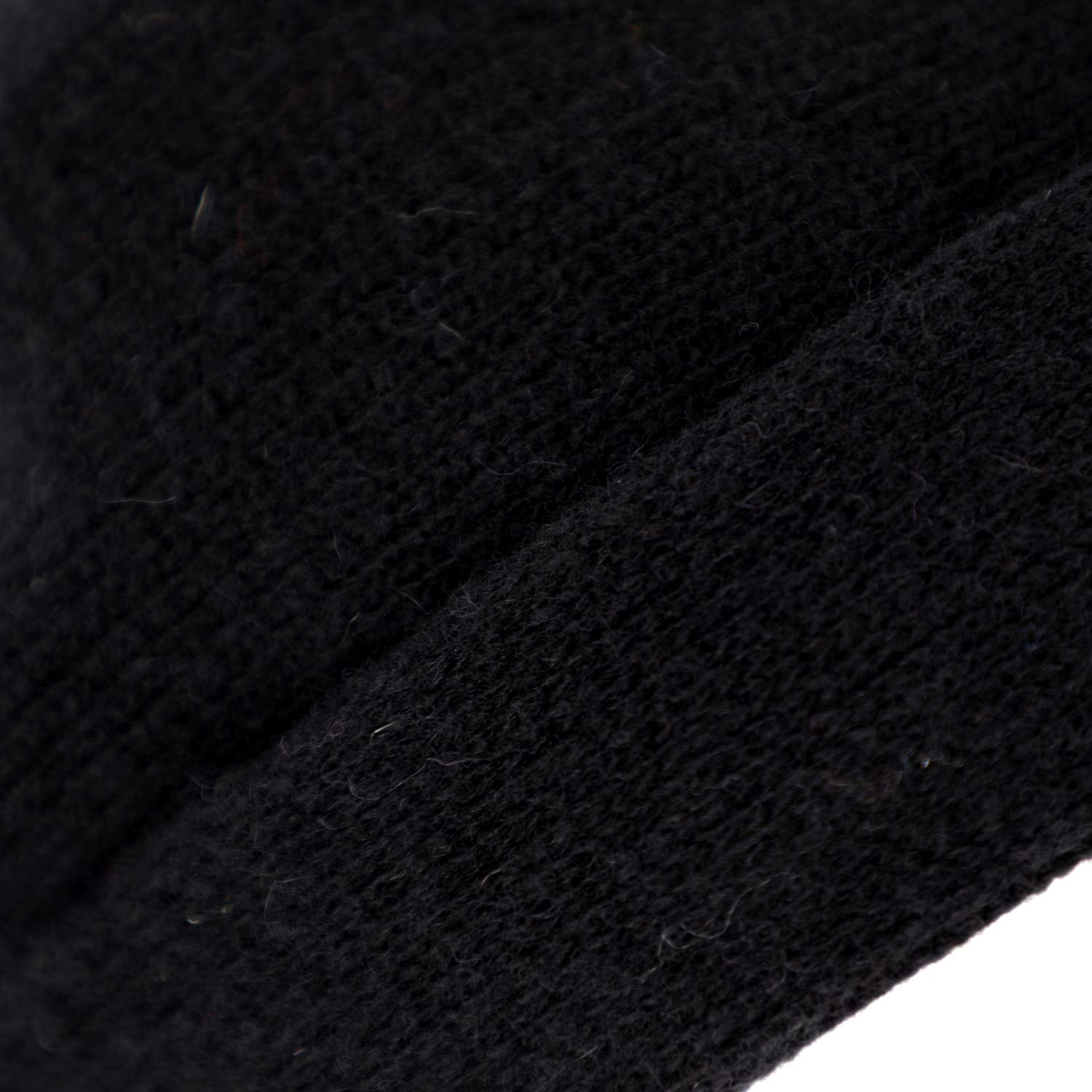 fiebig Strickbaske mit Umschlag | Barett in One Size aus Wollmaterial | Warme Wollbaske in vielen Farben