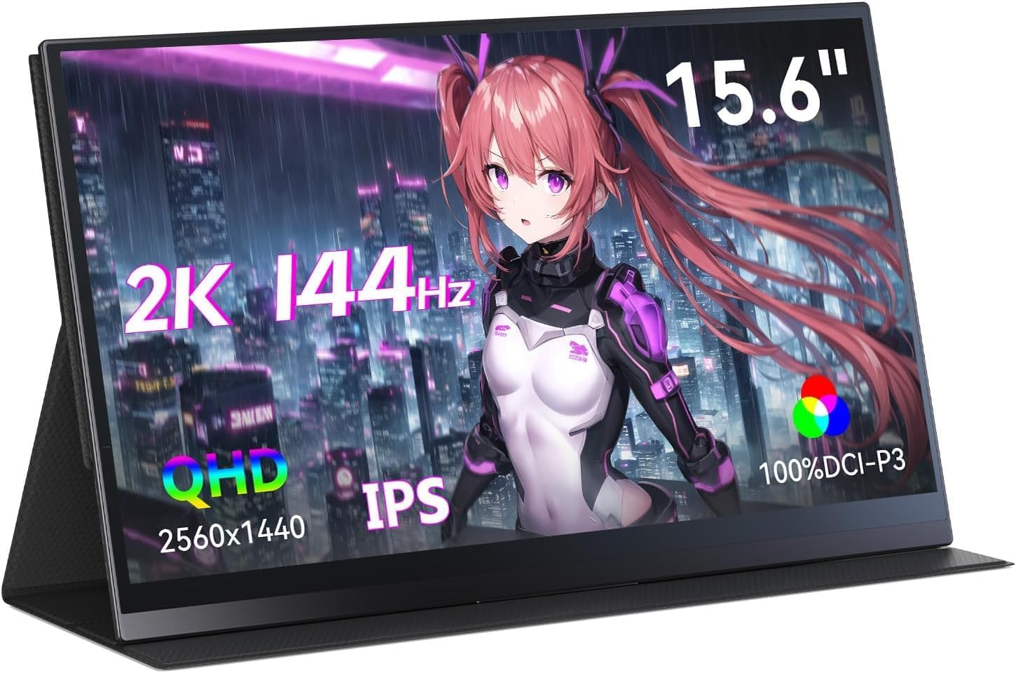 MINISFORUM MSS-A156 Portable Monitor 15.6" 2K 144Hz Full Touchscreen, 2560 x 1440 QHD, 400 Nits, Portable IPS Gaming Monitor, 100% DCI-P3, HDR 400