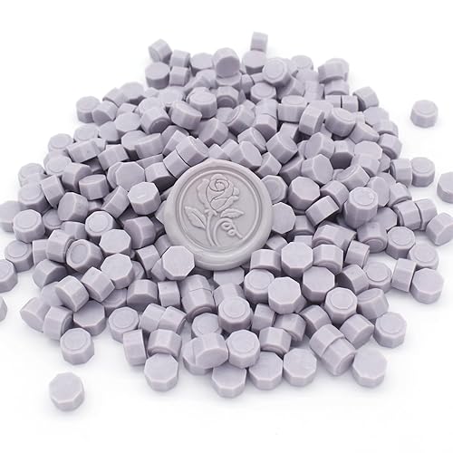 Miniatura 6 de 600 cuentas de cera de color morado claro, cuentas de cera de sellado prémium para sellos de sellos, paquete de repuesto de pellets de cera