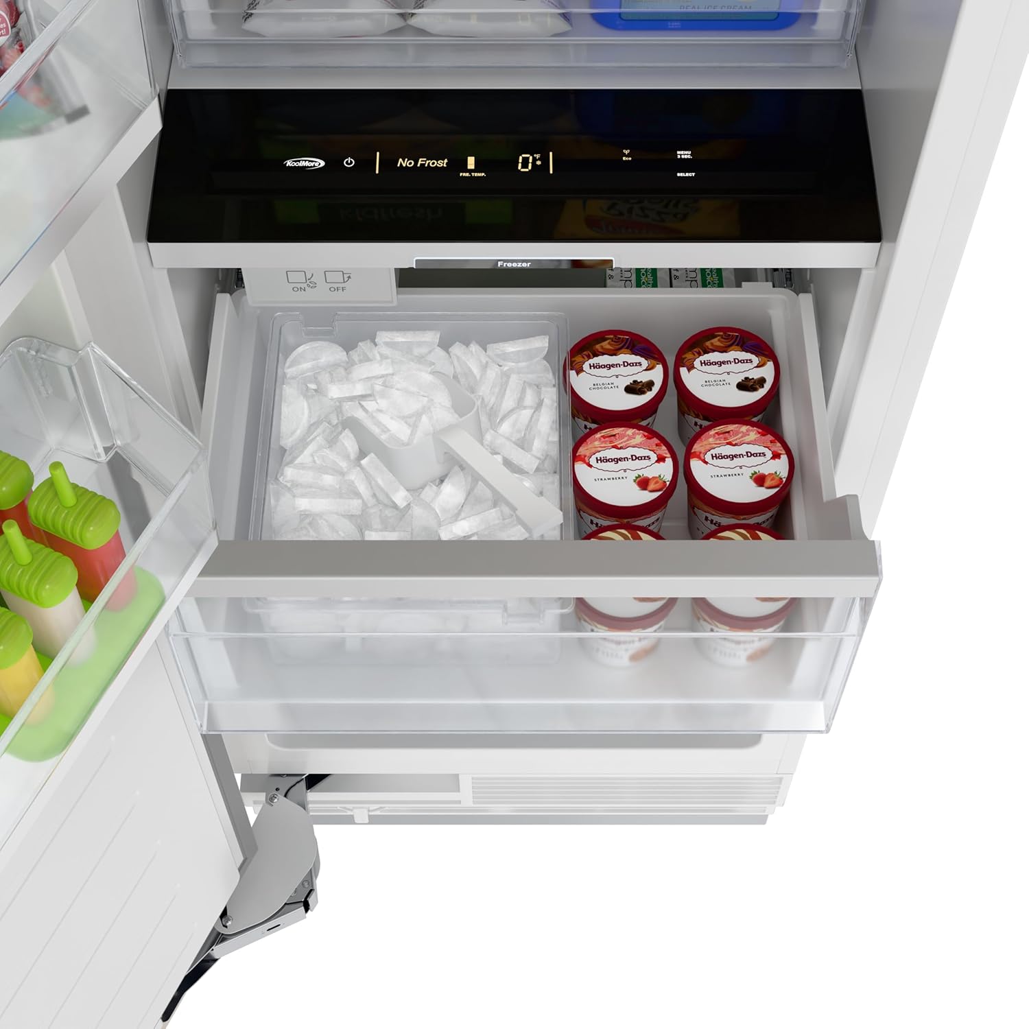 KoolMore Reserve 24 in. Panel Ready Freezer Column with 12.4 Cu. Ft. Capacity, Ice Maker, Frost Free, ETL Listed, Energy Star