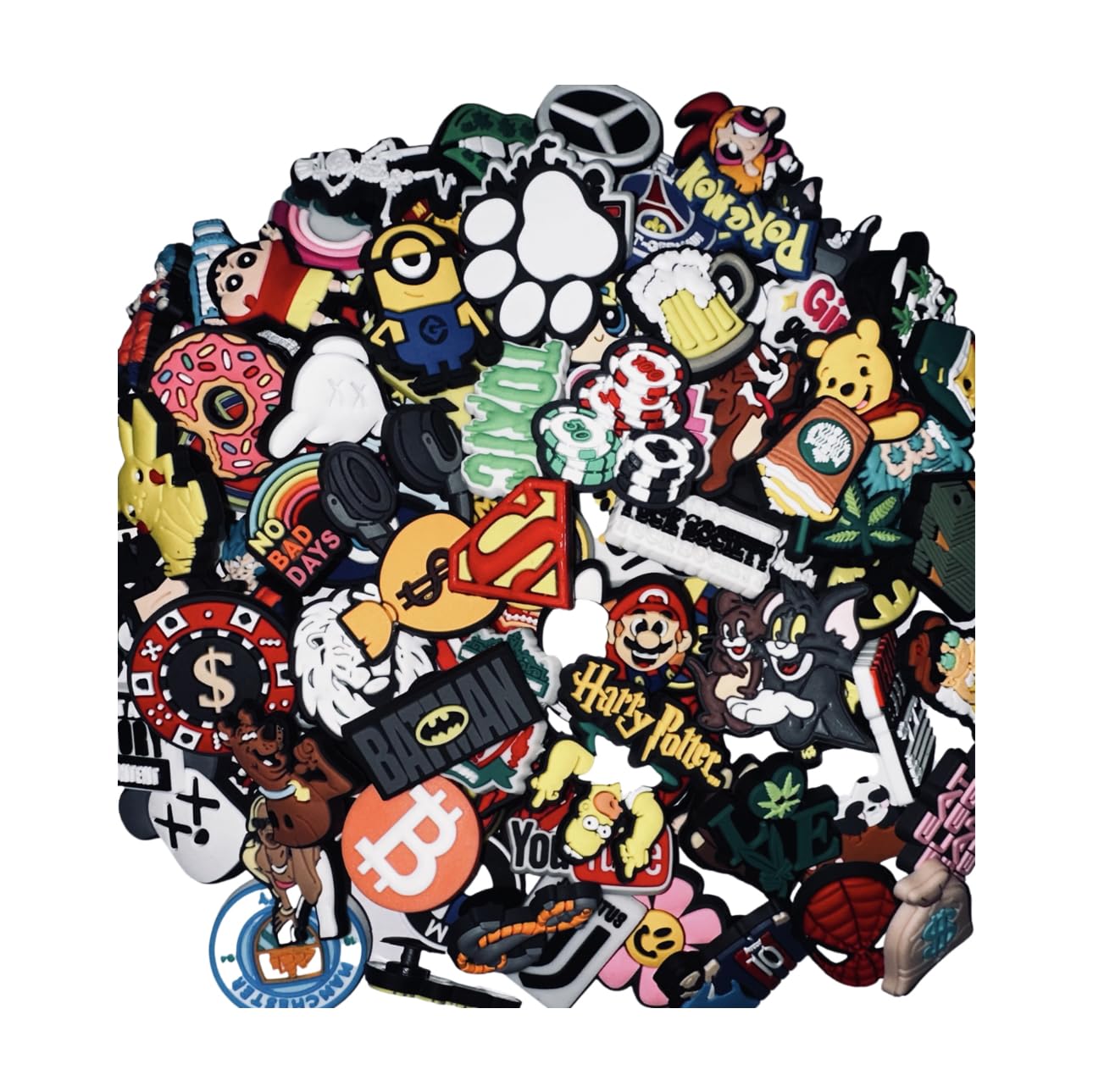 Shoe Decor Charms Pack Of 12, 16, 24, 40, 60, 100 Pc (No Dublicates New Designs) Clog Slippers Charms Assorted Cartoon Clog Slipper Charms Decoration Charms Fashion Clogs Charms (60) (B0DB5NZ4JG) Amazon Price History, Amazon Price Tracker