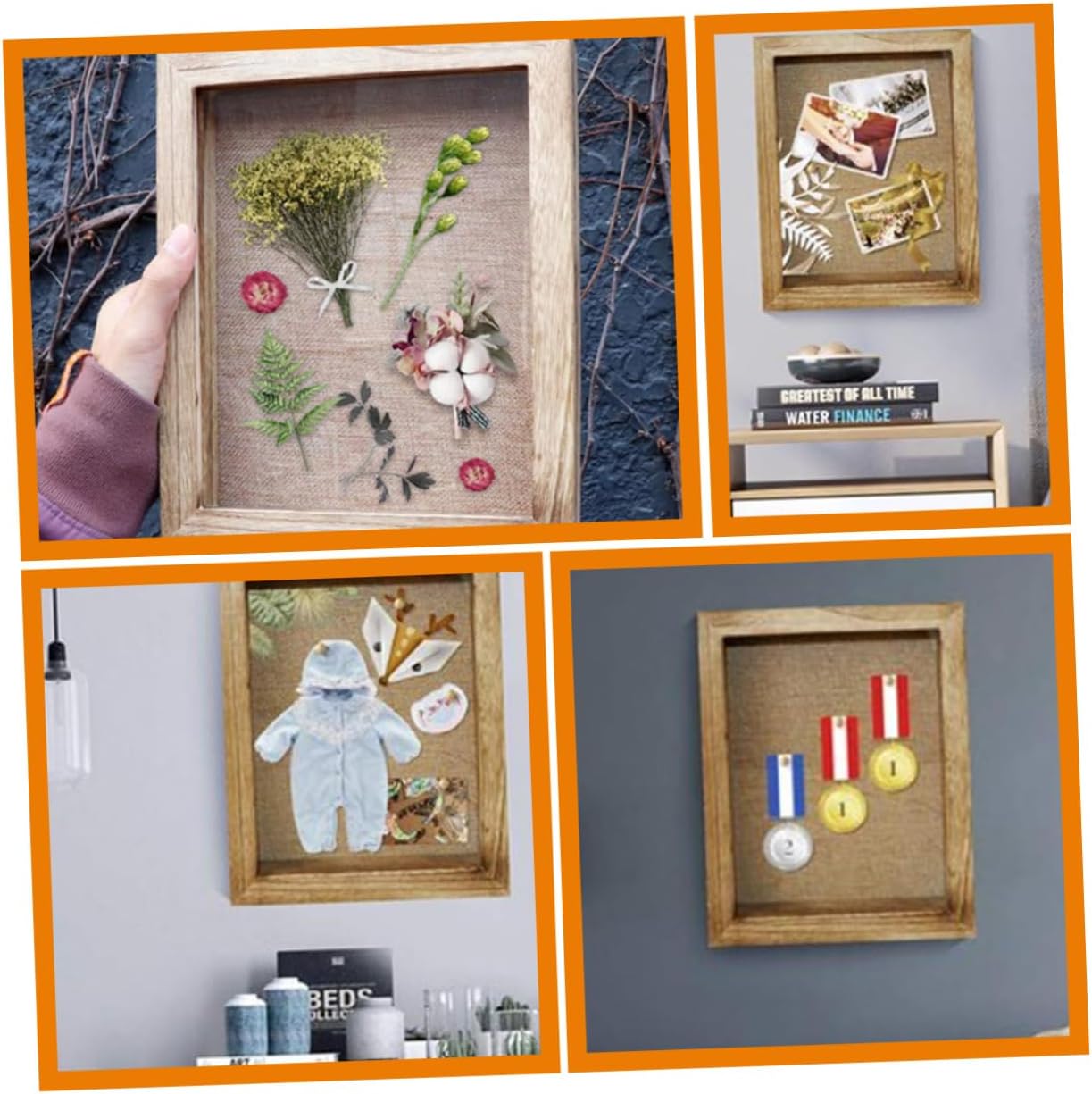 PRETYZOOM Box Wooden Display Box Specimen Display Case Clear Rustic Wall Decor Small Entomology Indoor Insect Mounted Frame Specimens Hanging Garden Decoration Display Cabinet Linen