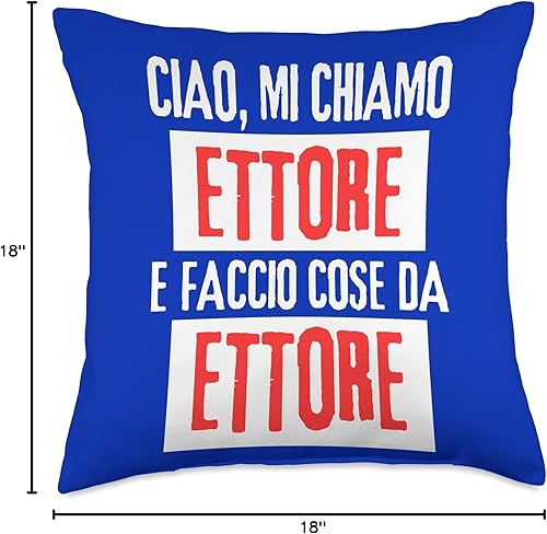 Miniatura 4 de Ettore Idea Regalo Personalizzata con Nome Ciao Sono Faccio Cose Da Ettore Personalizzato - Almohada personalizada, 18 x 18 pulgadas, multicolor