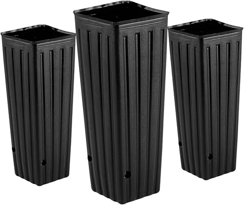 DOITOOL Bolsas de plantación flexibles para plantas, macetas de plástico suave, macetas de plástico para plantas de semillero, macetas de plástico