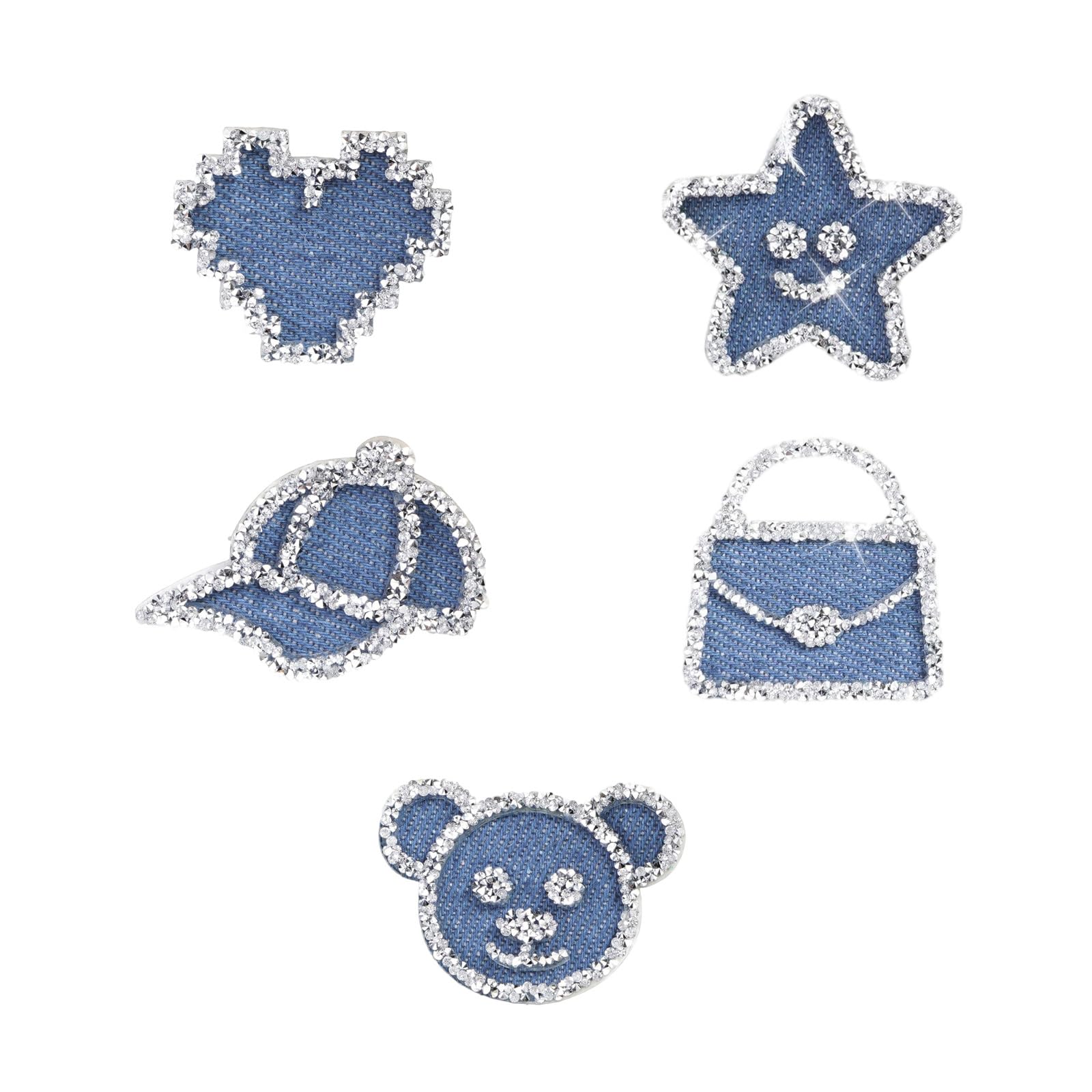 Zxfdsfdbnm Of 5 Blue Rhinestones Embellishments for Garment and Bag Decoration Craft Sewing Supplies