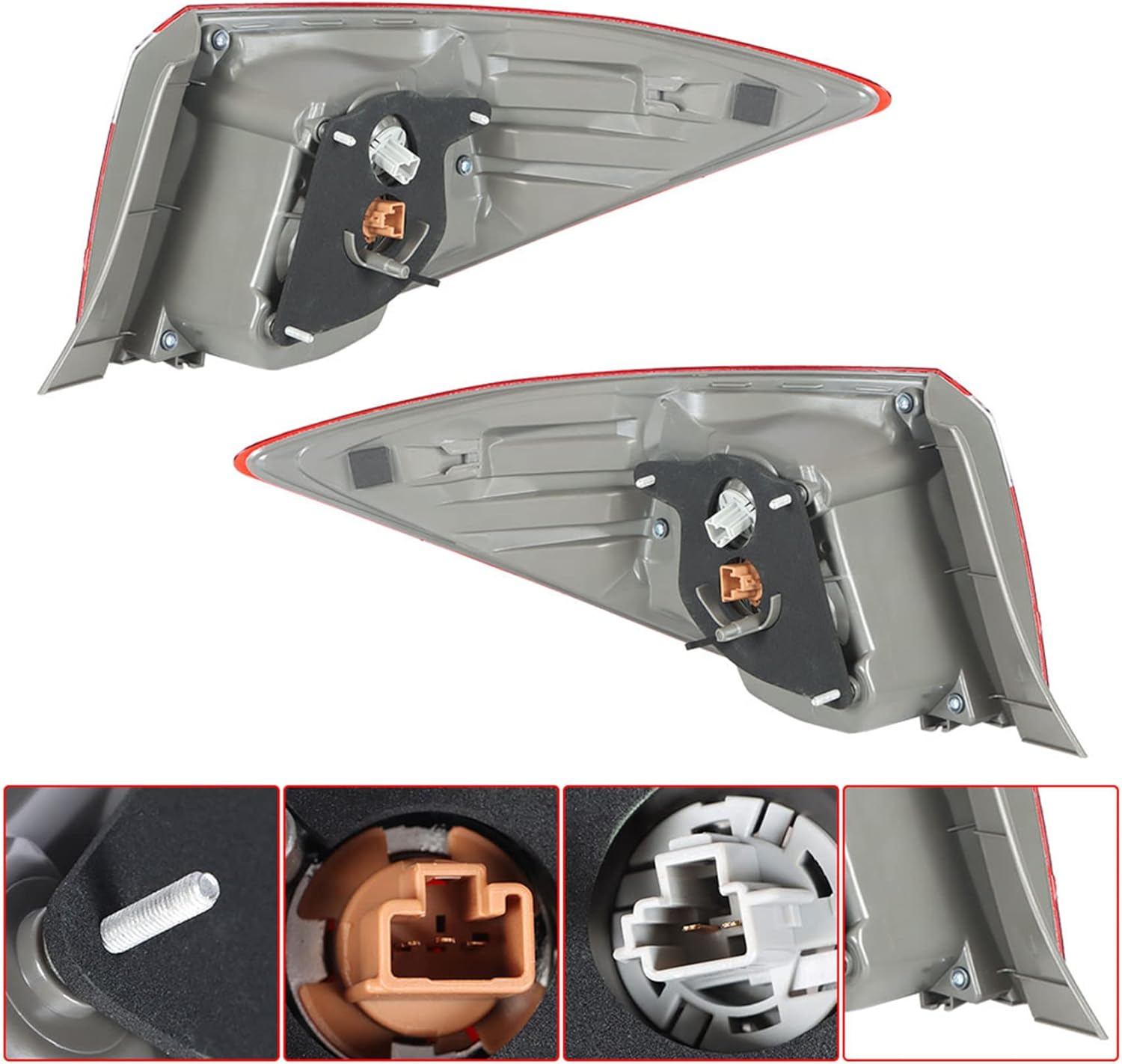 labwork Driver and Passenger Side Tail Lights Replacement for Toyota Corolla 2014 2015 2016 Tail Lamps Left and Right Side 8155002751 8156002751