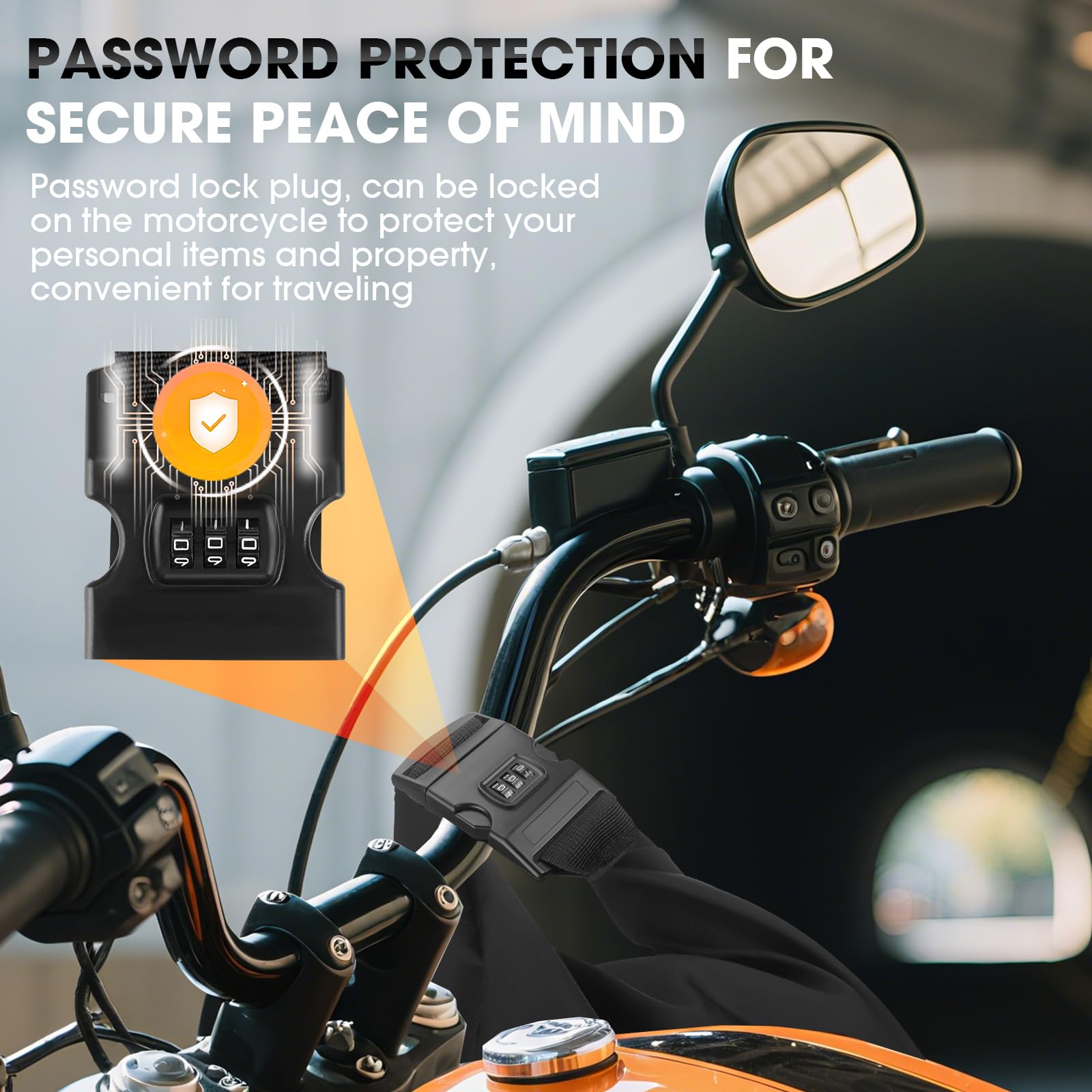Borsa da Porta casco Moto con lucchetto a combinazione, 30 L Grande Borsa per Casco da Bici per Ciclismo Casco Moto Caschi da Sci Basket Fitness Attività all'Aperto, Impermeabile Sacca Porta Casco