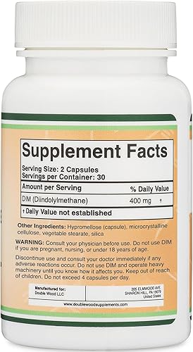 Miniatura 3 de Suplemento DIM para mujeres y hombres (suplemento de bloqueo de estrógeno de diindolilmetano, tratamiento hormonal para el acné, equilibrio hormonal