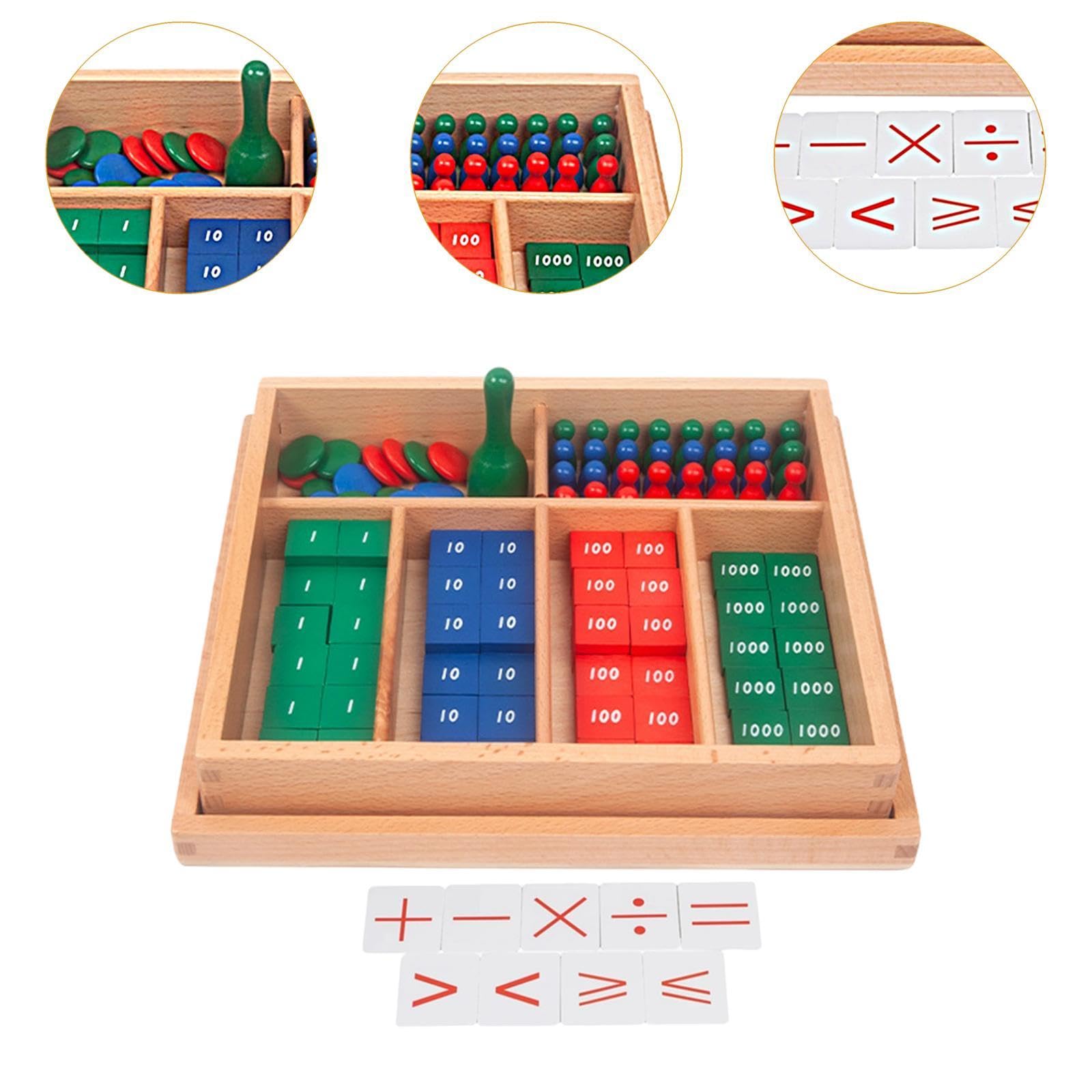 Juego de Sellos Matemáticos para Niños, Juguete Matemático, Herramienta Profesional para Preescolar, Material Didáctico.