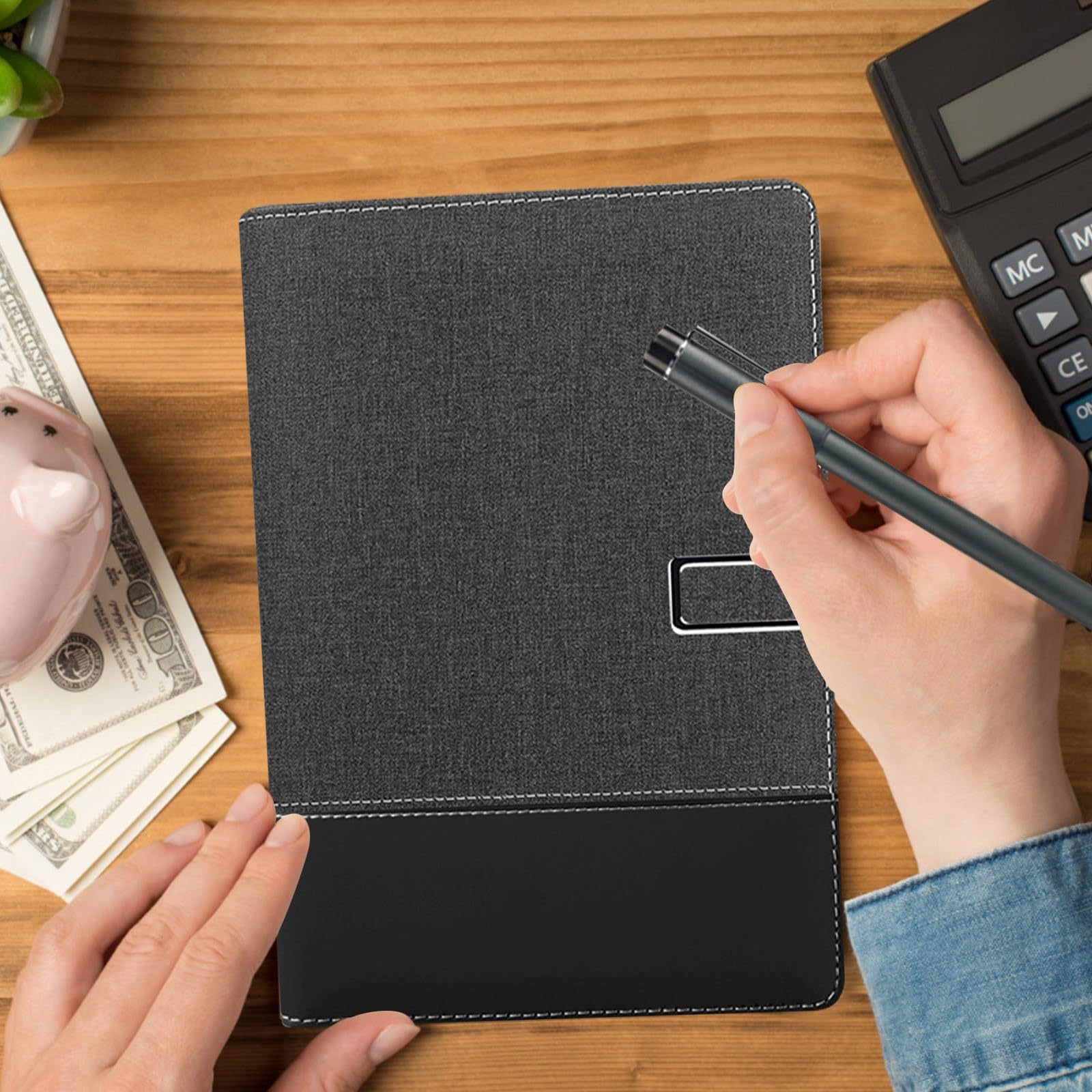 Bloc-notes numérique fonctionnel pour synchronisation avec technologie de stylo intelligent, idéal pour les études de bureau et les projets créatifs, organisation efficace du travail (A, taille unique