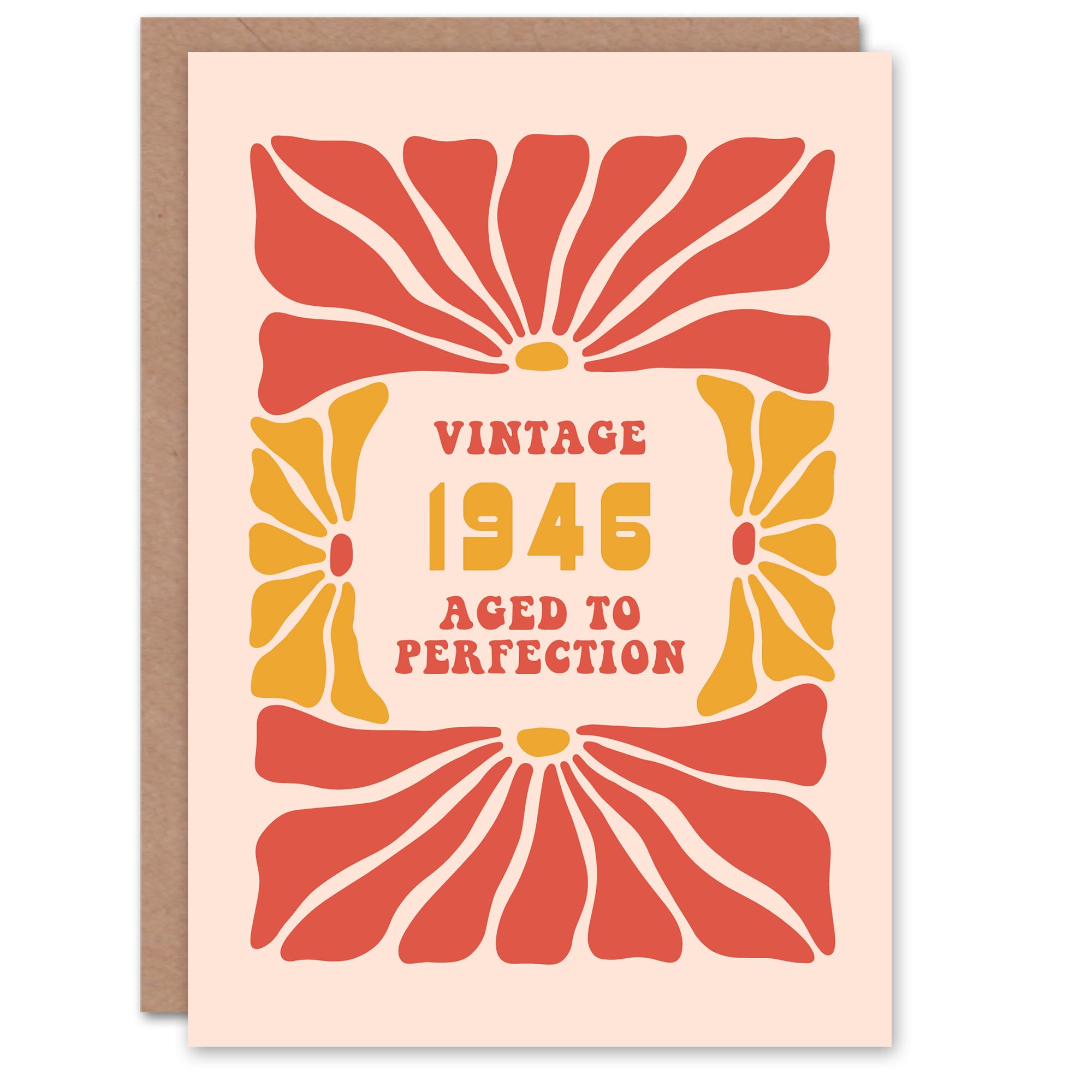 Vintage Retro For Her Flower 60s Born 1946 Aged 79 Years Old 79th Birthday Card