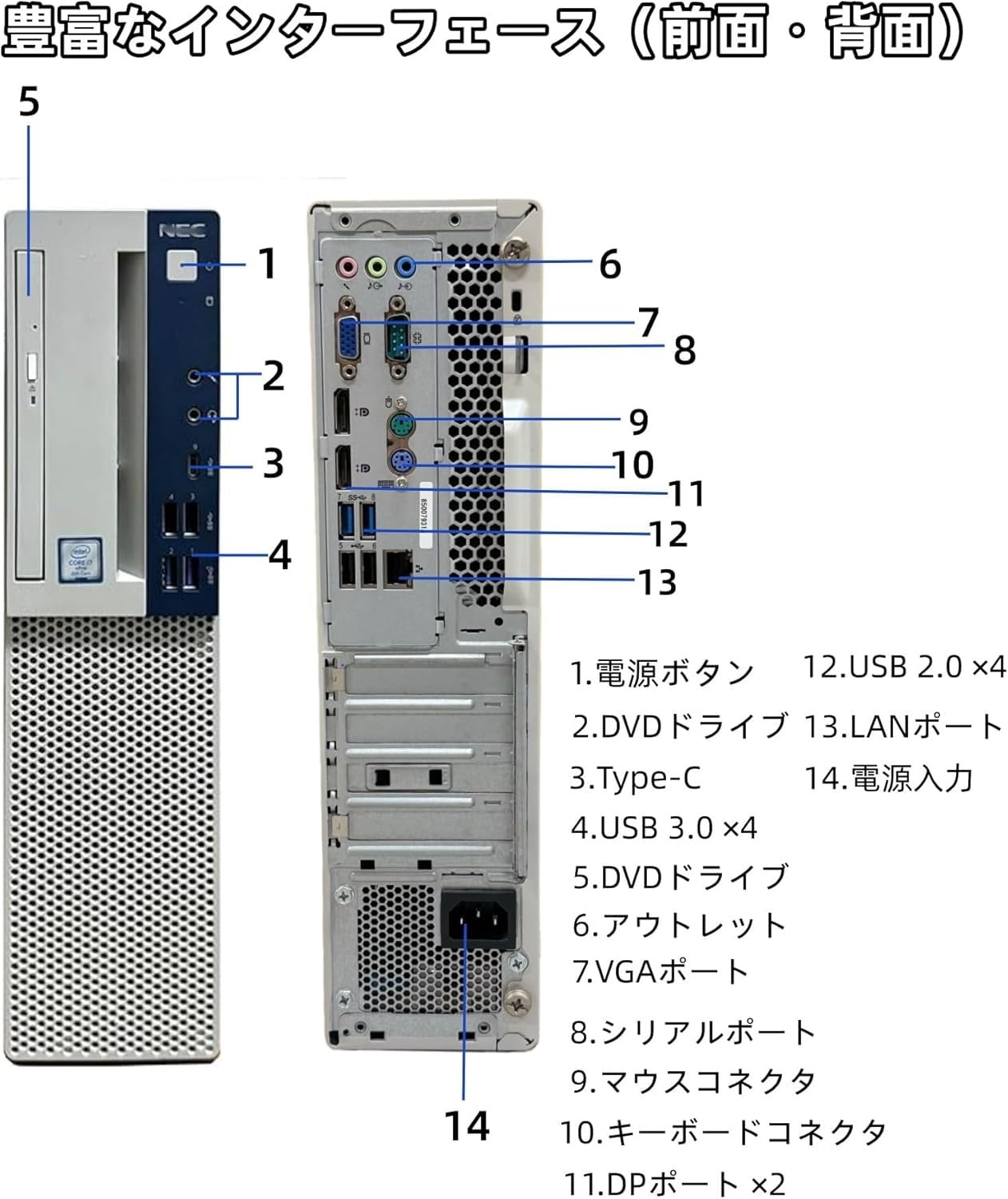 NEC Mate デスクトップPC 一式 Amazon.co.jp: 【整備済み品】デスクトップ N E C MATE MBシリーズ