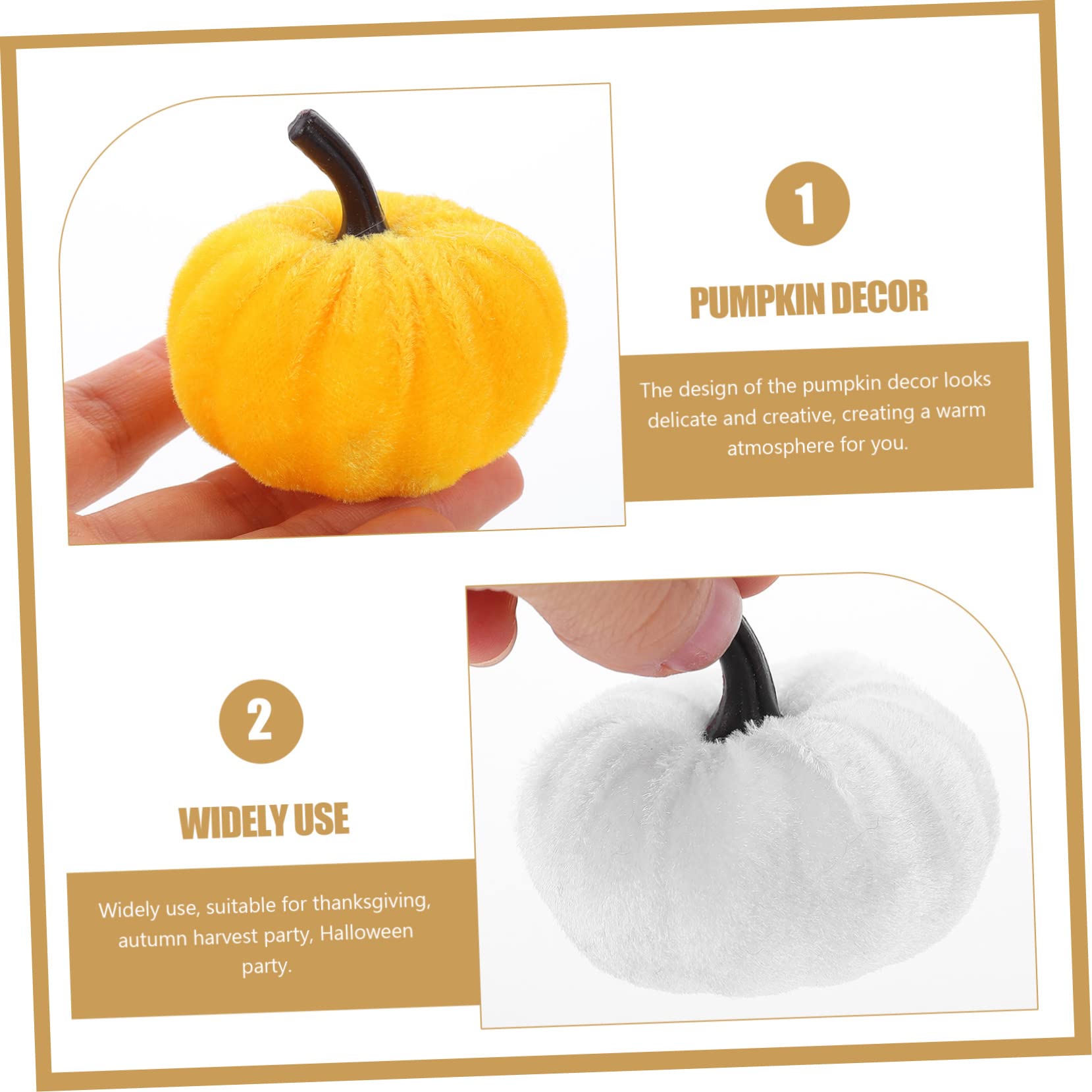 ABOOFAN 5 Set Zucca Di Flanella Decorazioni Di Halloween Decorazioni Autunnali Oggetti Di Scena Per Torte Nel Bosco Zucche Artificiali in Tessuto Zucche Artigianali Stoffa 10 Pezzi*5