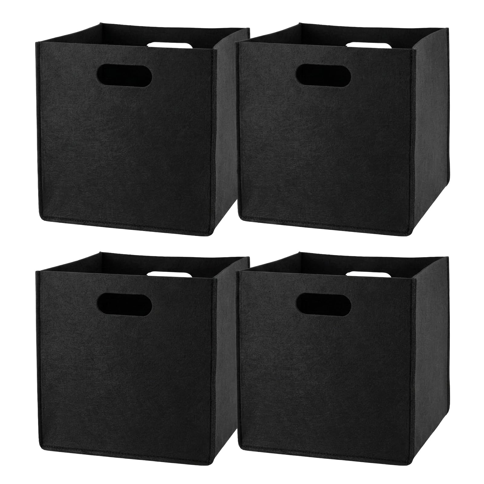GREENSAPPIRE 4-Pack Foldable Felt Storage Bins – 30 x 30 x 30 cm
