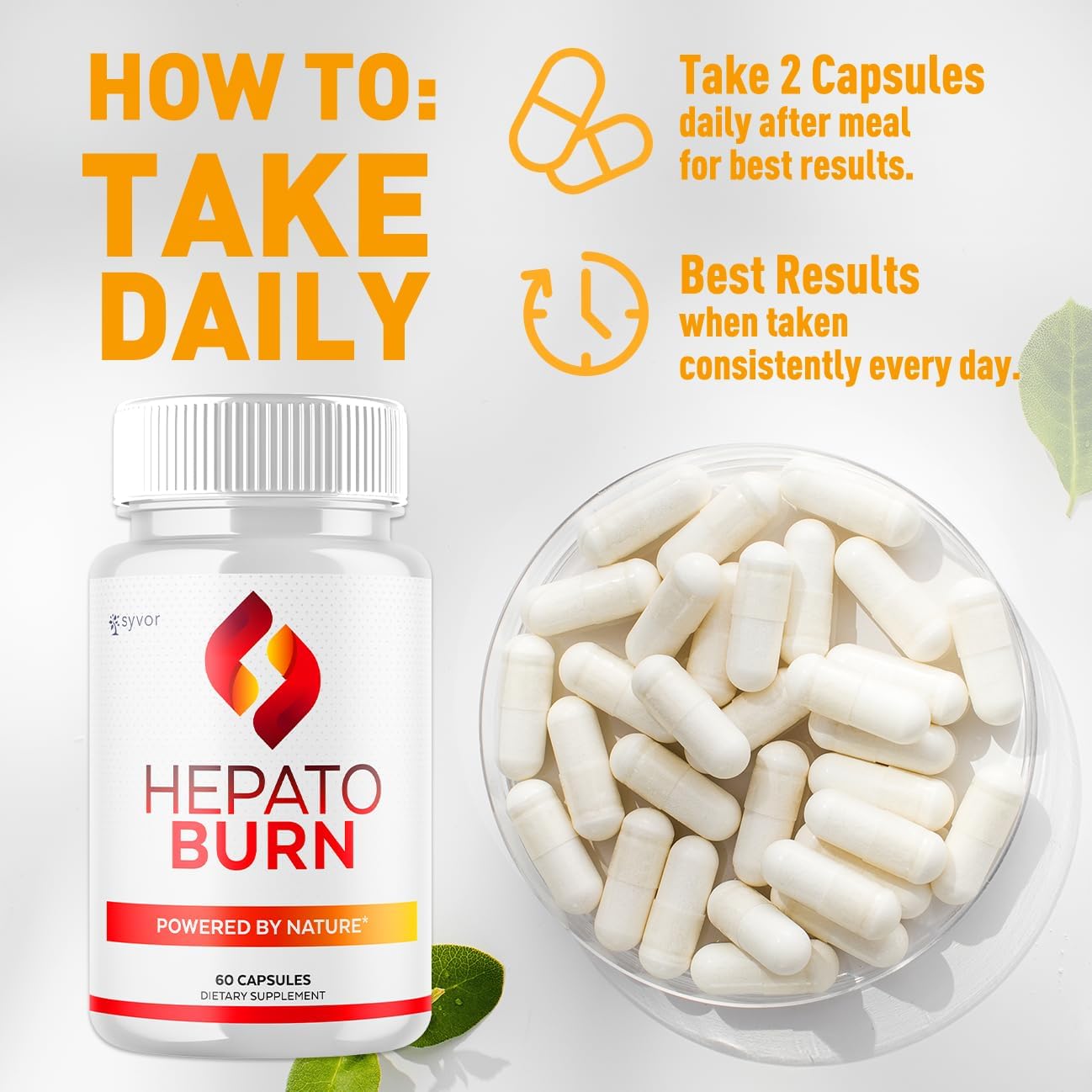 Hepato Burn Capsules, Official Hepato Burn Pills with All Natural Premium Ingredients, Hepatoburn Energy and Fitness Vitamin Supplement, Hepatoburn Healthy Lifestyle Powered by Nature (60 Capsules) - Image 5