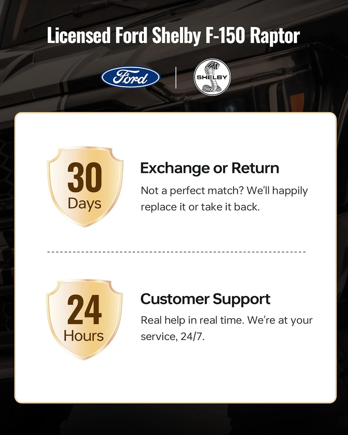 Licensed Ford Shelby F-150 Ride on Car Toy, 12V Electric Car for Kids 3-5 with Remote Control, Bluetooth - Blue