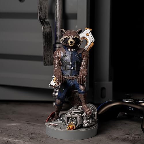 Miniatura 6 de Exquisite Gaming The Guardians of The Galaxy Rocket Raccoon - Controlador de juego original y soporte para teléfono, soporte para dispositivo, cable