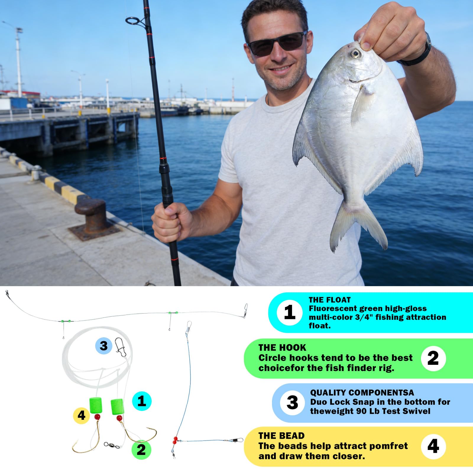 cheap 10ft fishing pole KingKatch Surf Rod 10ft, Carbon Fiber Graphite Travel Surf Spinning Rod, 6 Piece Portable Saltwater Beach Rod with 2 Tips, Includes Pompano Rig & High-Strength Wire Leaders, : Sports & Acme Shimano Enber FLASH BOOST drifting or bottom fishing Color:Redfin